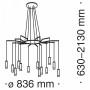 Подвесная люстра Maytoni Davida MOD035PL-12B