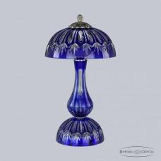 Настольная лампа декоративная Bohemia Ivele Crystal Ivele Crystal 5 1370L/3/25 Ni Clear-Blue/H-1I