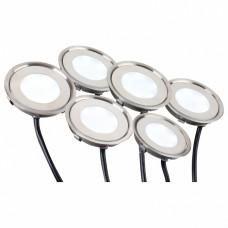 Набор из 6 встраиваемых светильников Arlight Kt-s-6 KT-R-6x0.5W LED Warm White 12V (круг)