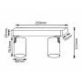 Спот Crystal Lux Clt 017C CLT 017CW2 L250 WH