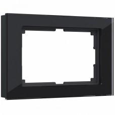 Рамка на 2 поста Werkel WL01-Frame-01-DBL (черный,стекло)