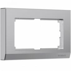 Рамка на 2 поста Werkel WL04-Frame-01-DBL (серебряный)