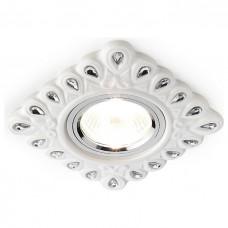 Встраиваемый светильник Ambrella D5550 D5550 W/CL белый прозрачный керамика