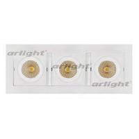 Встраиваемый светильник Arlight CL-KARDAN-S260x102-3x9W Warm (WH, 38 deg)