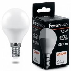 Лампа светодиодная Feron LB-1407 E14 7.5Вт 4000K 38072