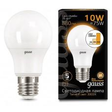 Лампа светодиодная Gauss LED A60 E27 10Вт 3000K 102502110-S