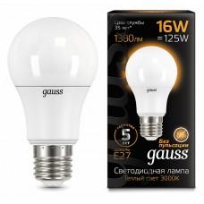 Лампа светодиодная Gauss E27 16Вт 3000K 102502116