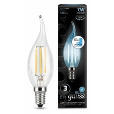 Лампа светодиодная Gauss LED Filament Candle tailed E14 7Вт 4100K 104801207-S