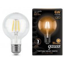 Лампа светодиодная Gauss LED Filament E27 6Вт 2700K 105802106