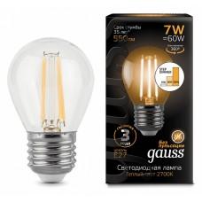 Лампа светодиодная Gauss LED Filament Globe E27 7Вт 2700K 105802107-S