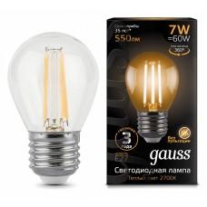 Лампа светодиодная Gauss E27 7Вт 2700K 105802107