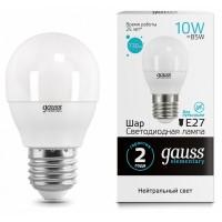 Лампа светодиодная Gauss LED Elementary Globe E27 10Вт 4100K 53220