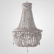 Подвесная люстра Imperiumloft Rh Anselme White Wood Large Chandelier 40.1934-0