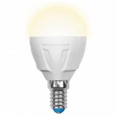 Лампа светодиодная Uniel Palazzo E14 7Вт 3000K LED-G45-7W/WW/E14/FR PLP01WH