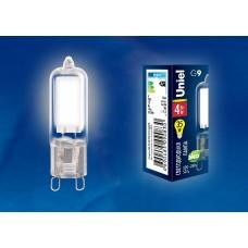 Лампа светодиодная Uniel LED-JCD G9 4Вт 4000K LED-JCD-4W/NW/G9/CL GLZ01TR картон