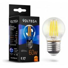 Лампа светодиодная Voltega Crystal E27 6Вт 2800K VG10-G1E27warm6W-F